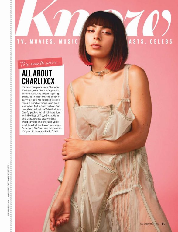 Charli XCX - Cosmopolitan UK Cover Magazine (October 2019)