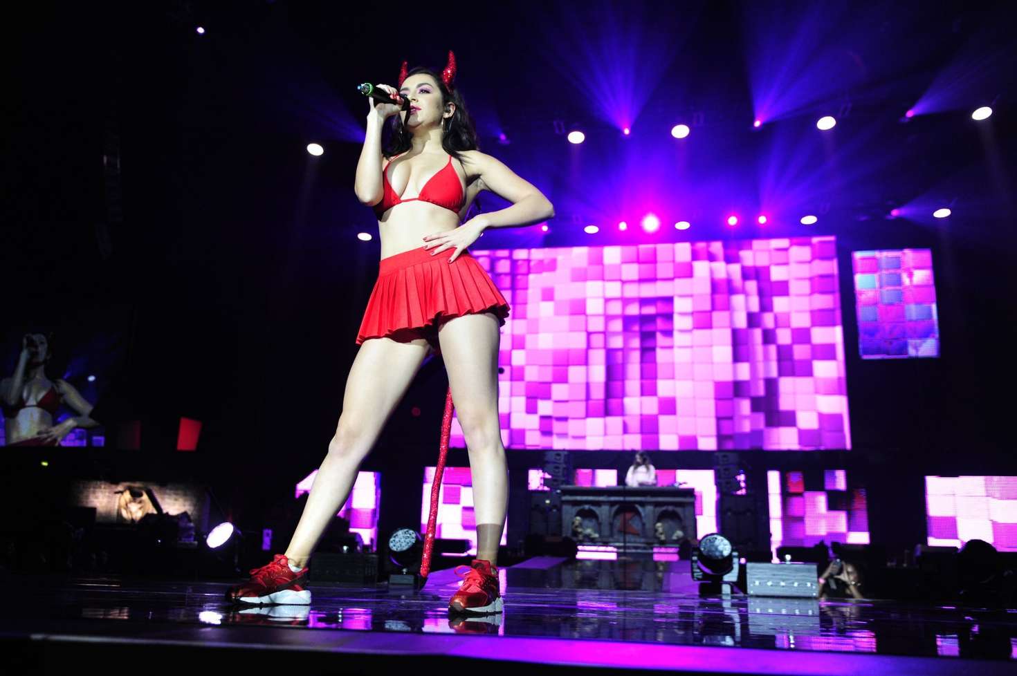 Charli XCX performs at the Kiss FM Haunted House Party at 