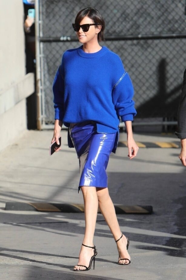 Charlize Theron - Arrives for an appearance on Jimmy Kimmel Live