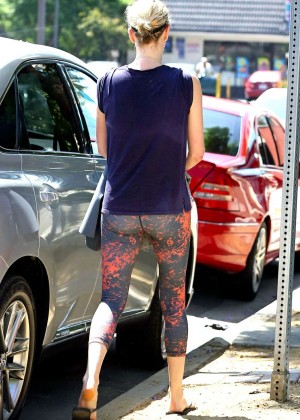 Charlize Theron Booty in Tights at Yoga in LA