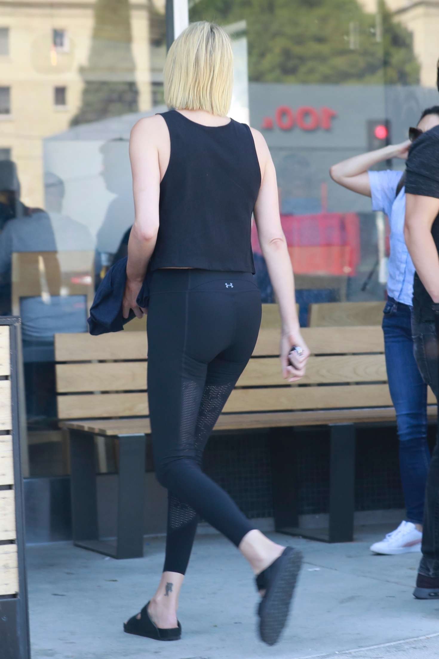 Charlize Theron seen leaving a yoga class with a female friend. Featuring: Charlize  Theron Where: Los Angeles, California, United States When: 20 Mar 2015  Credit: Michael Wright/WENN.com Stock Photo - Alamy