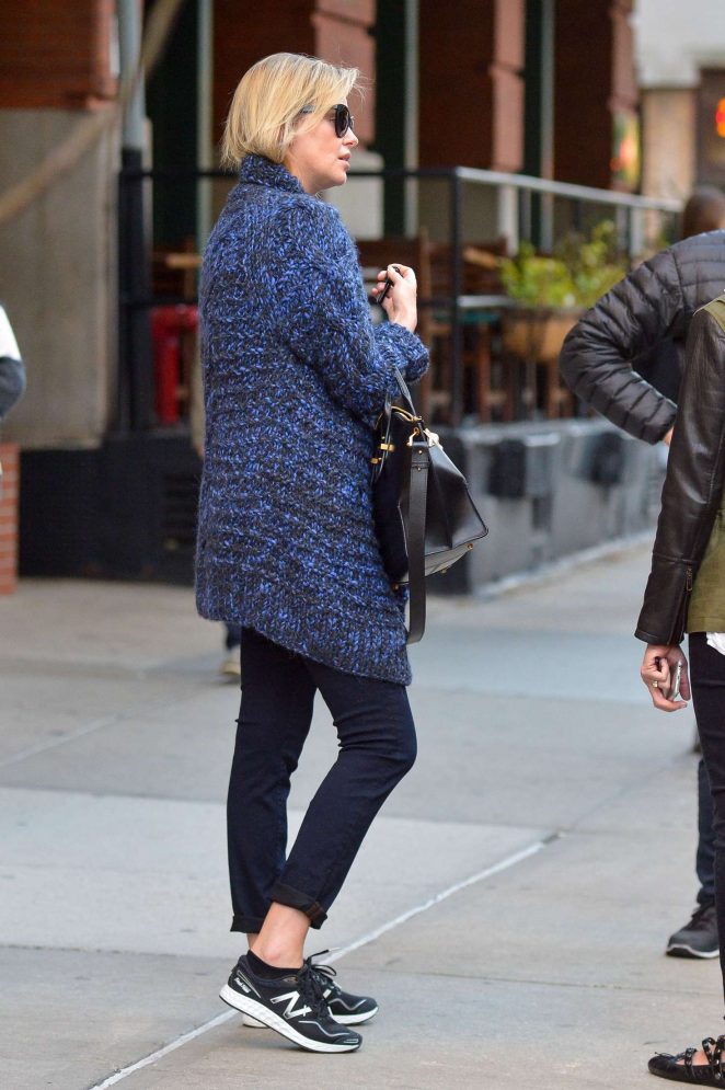 Charlize Theron in downtown Manhattan