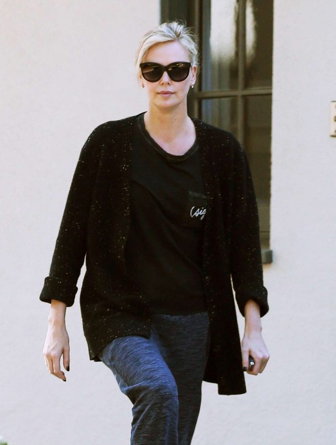 Charlize Theron in Jeans out in Los Angeles