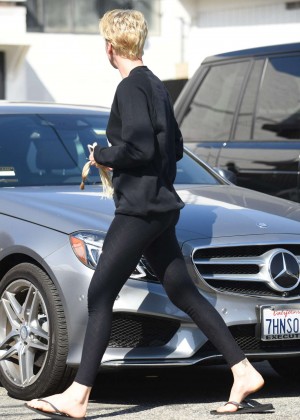 Charlize Theron - Leaves Hair Salon in Beverly Hills