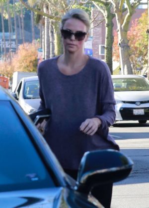 Charlize Theron - Leaves the spa in LA