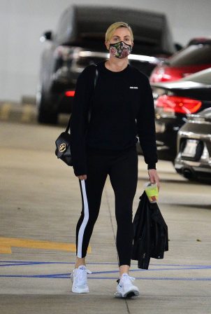 Charlize Theron - Leaving a hospital in Los Angeles