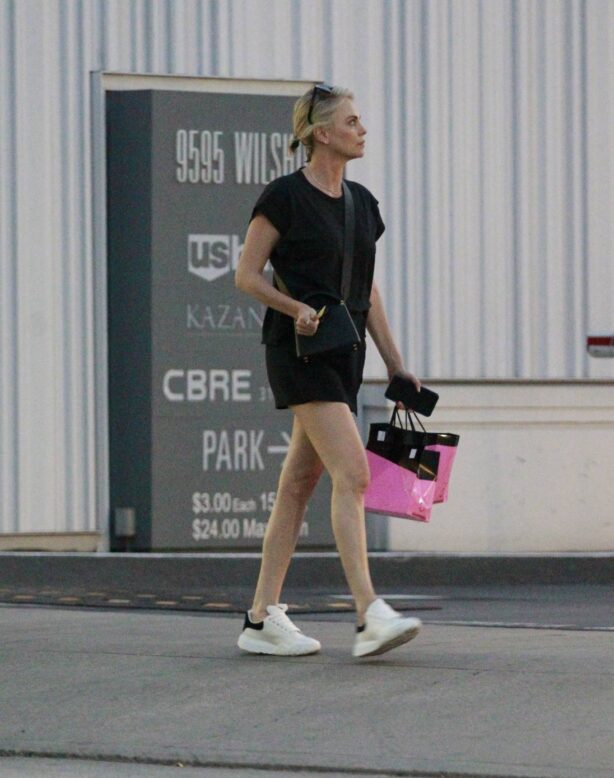 Charlize Theron - Leaving Mr Chow Restaurant in Beverly Hills