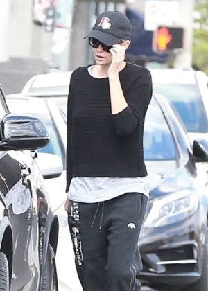 Charlize Theron - Leaving restaurant in Los Angeles