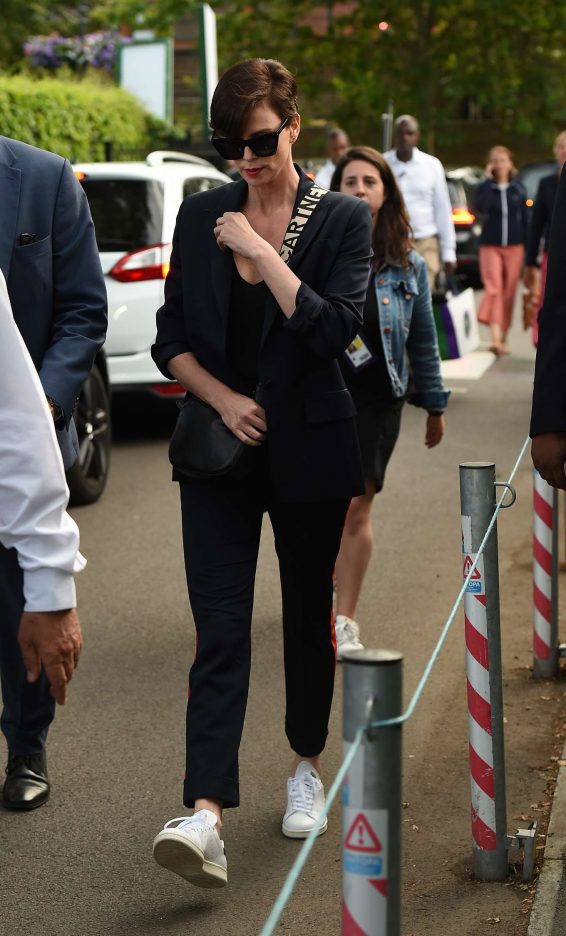 Charlize Theron - Leaving the 2019 Wimbledon Tennis Championships in London