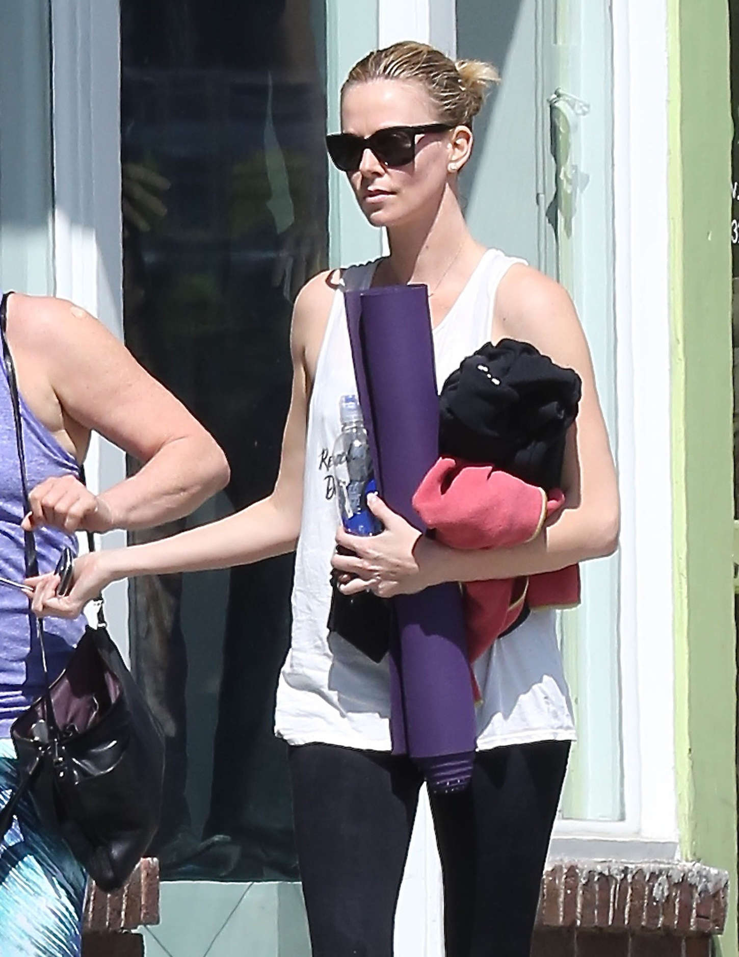 Charlize Theron in Spandex at Yoga class in West Hollywood