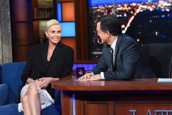 Charlize Theron - On The Late Show with Stephen Colbert in NYC