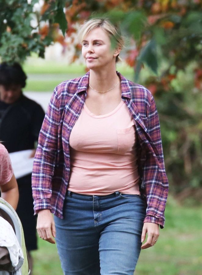 Charlize Theron on the set of 'Tully' in Vancouver