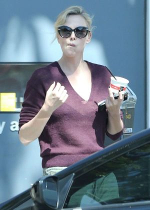 Charlize Theron Out for Ice Cream in Los Angeles