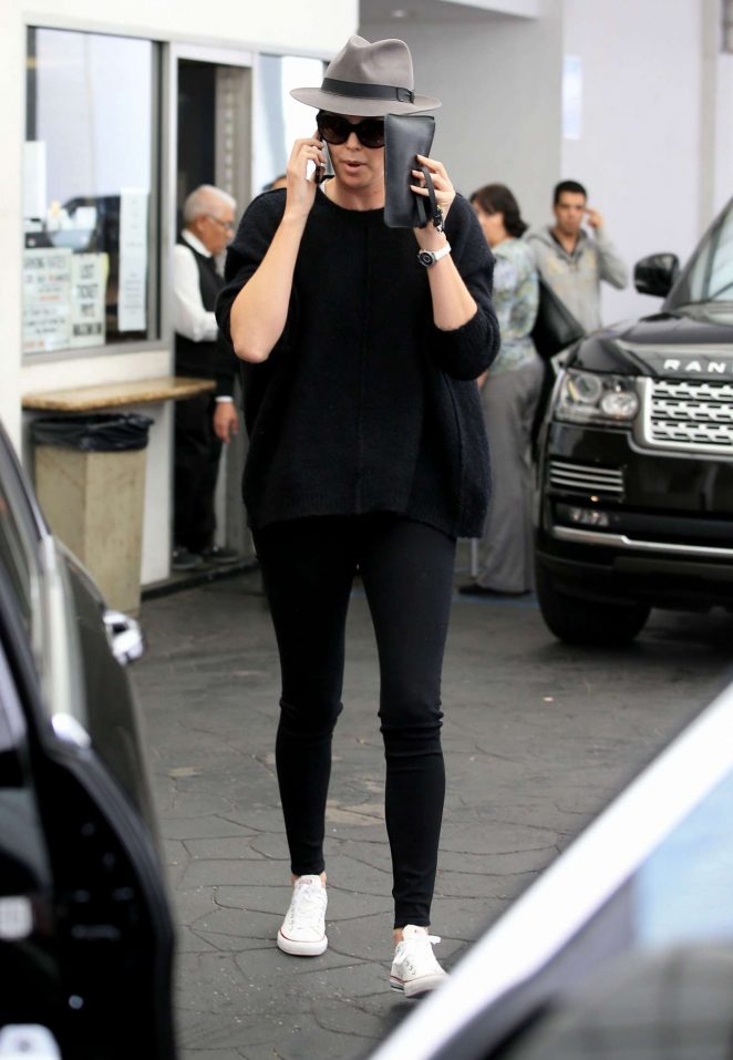 Charlize Theron out for lunch at E Baldi in Beverly Hills