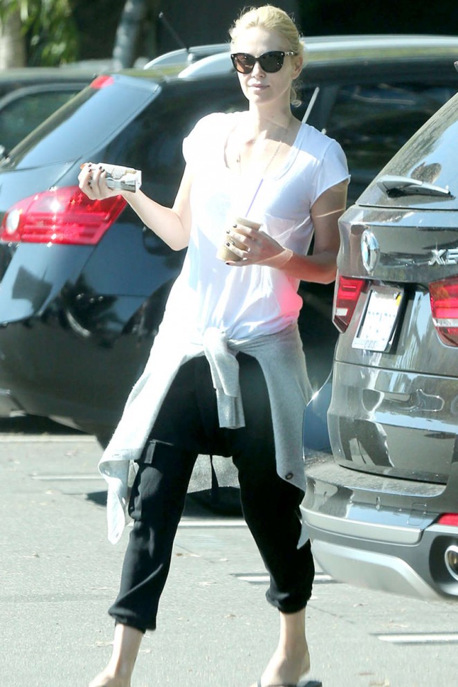 Charlize Theron with her family out in Studio City