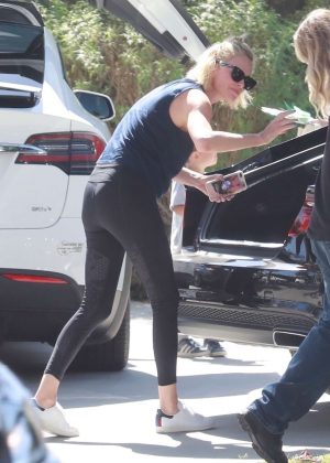 Charlize Theronin Spandex - Out in Los Angeles