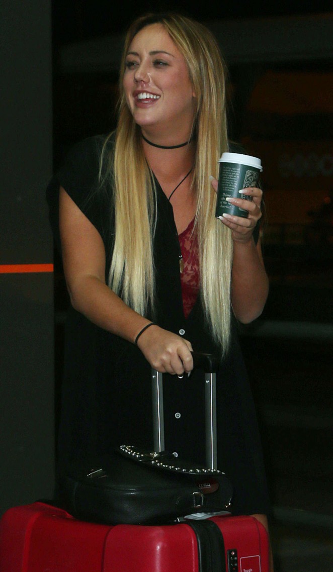 Charlotte Crosby Arriving at Perth Domestic Airport in Perth