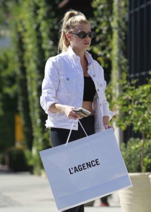 Charlotte Mckinney - Shopping at L'agence in West Hollywood