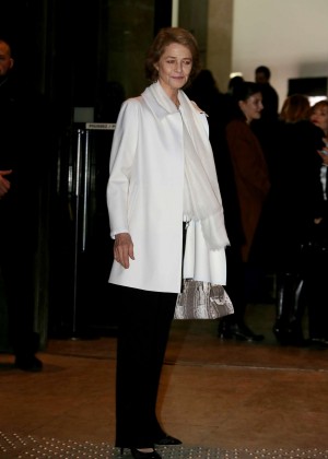 Charlotte Rampling Arrivals at Giorgio Armani Fashion Show Spring Summer 2016 in Paris