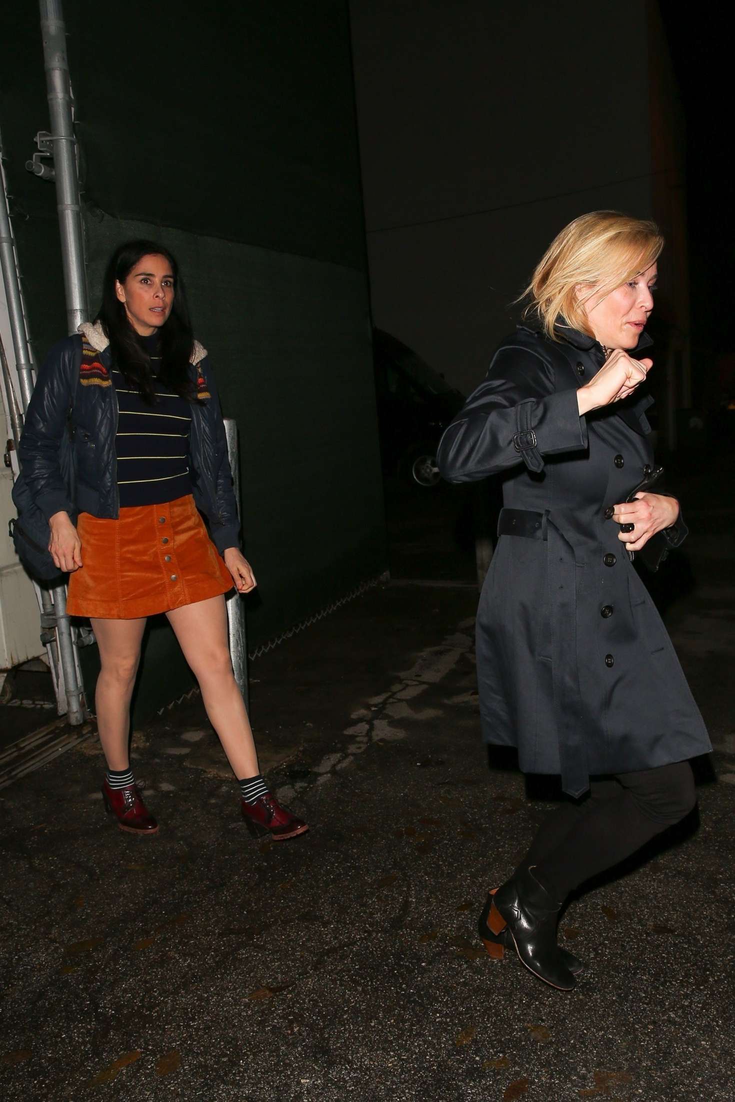 Chelsea Handler and Sarah Silverman - Leaving Craig's restaurant in West Hollywood