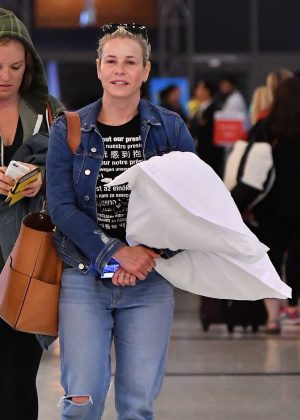 Chelsea Handler Arrives at LAX Airport in Los Angeles