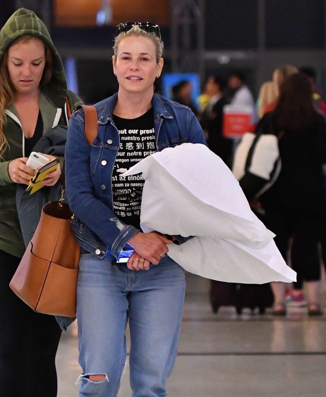Chelsea Handler Arrives at LAX Airport in Los Angeles