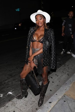 Chelsea Lazkani - Dressed in cowboy attire at the Fleur Room Lounge in West Hollywood