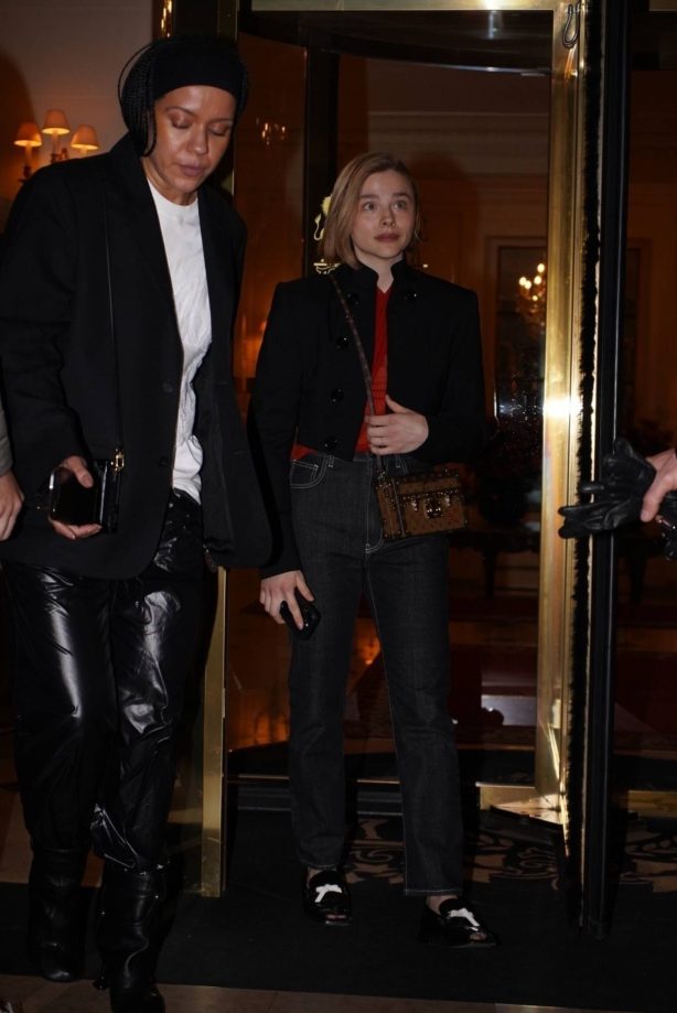 Chloë Grace Moretz - Seen as she exits her hotel in Paris