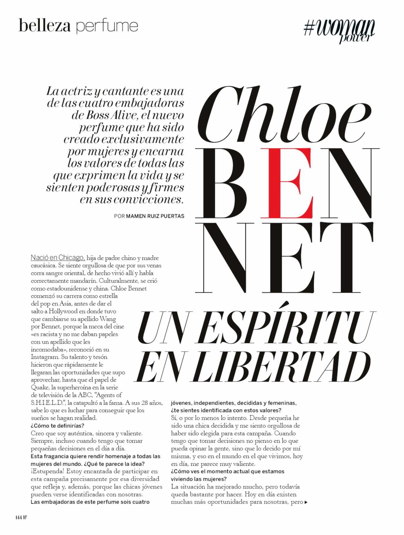 Chloe Bennet â€“ Woman Madame Figaro (Spain â€“ April 2020)