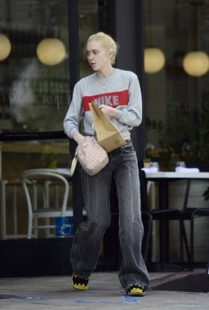 Chloe Cherry - Seen while out make up free after lunching with MJ Gray in Los Angeles