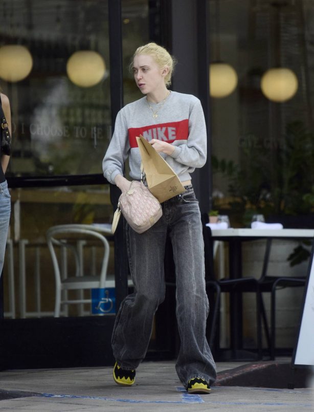Chloe Cherry - Seen while out make up free after lunching with MJ Gray in Los Angeles