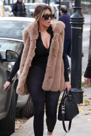 Chloe Ferry - Spotted while out with her mother Liz in London