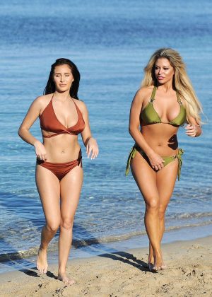 Chloe Goodman and Bianca Gascoigne in Bikini in Cyprus