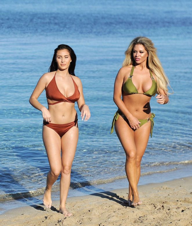 Chloe Goodman and Bianca Gascoigne in Bikini in Cyprus