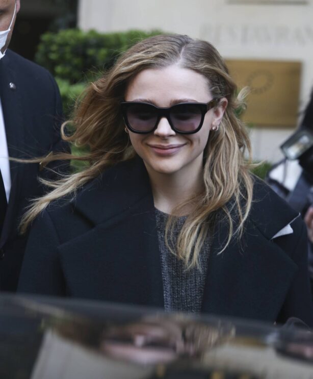 Chloe Grace Moretz - Is all smiles while leaving her hotel in Paris