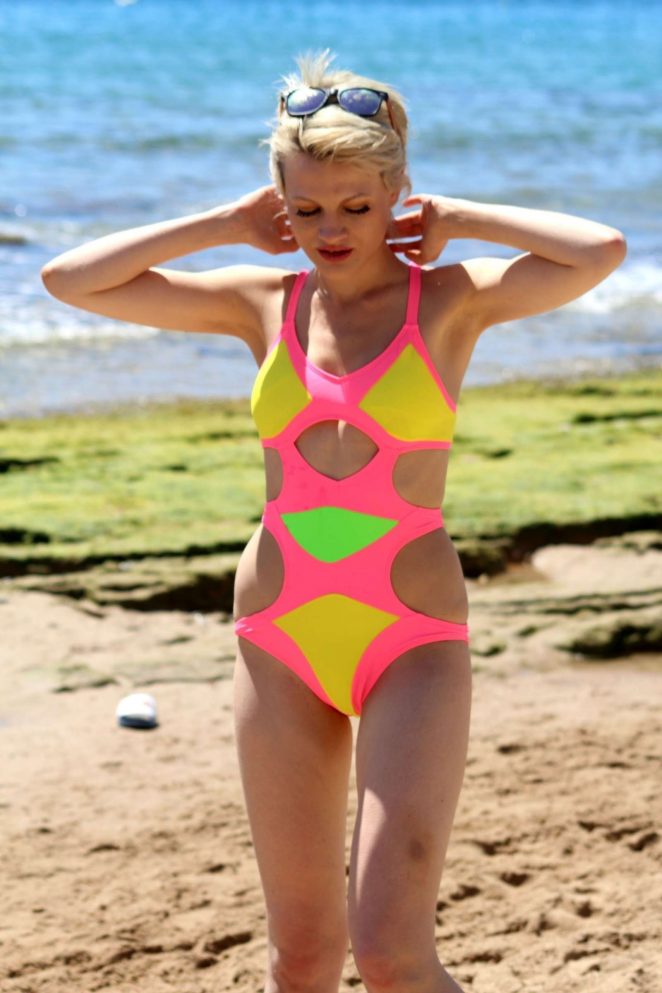 Chloe Jasmine in Swimsuit on the beach in Cape Verde