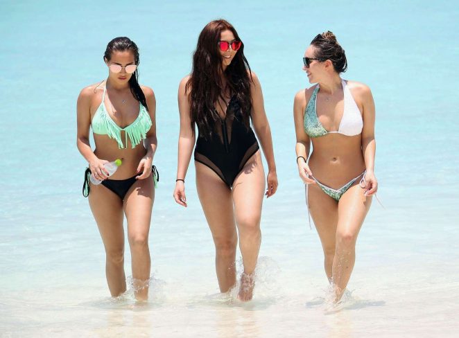 Chloe, Lauryn and Amelia Goodman in Bikini in the Maldives