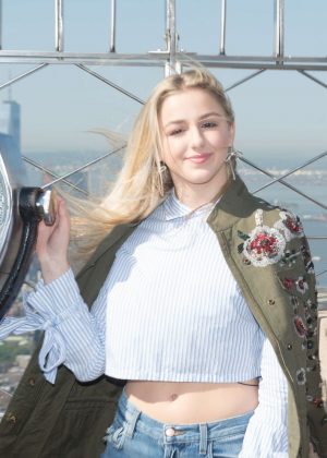 Chloe Lukasiak visits the Empire State Building in New York