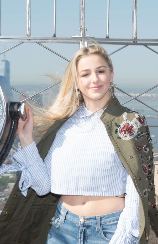 Chloe Lukasiak visits the Empire State Building in New York