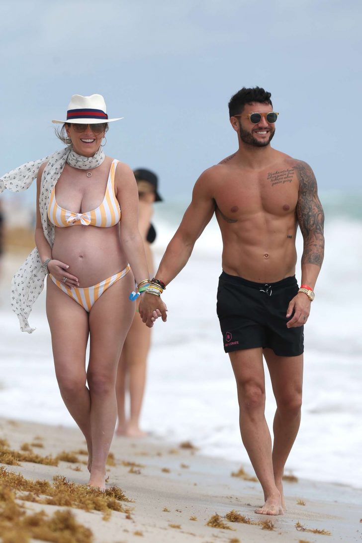 Chloe Melas in Bikini on the beach in Miami