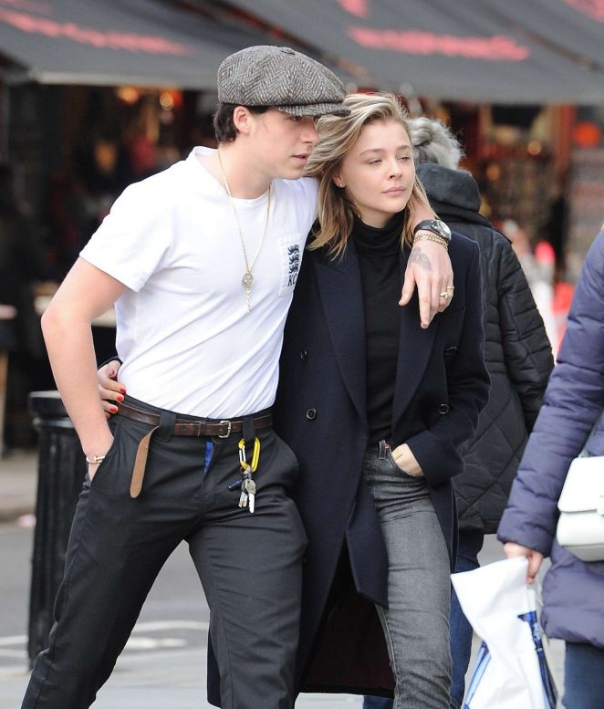 Chloe Moretz and Brooklyn Beckham out in Notting Hill