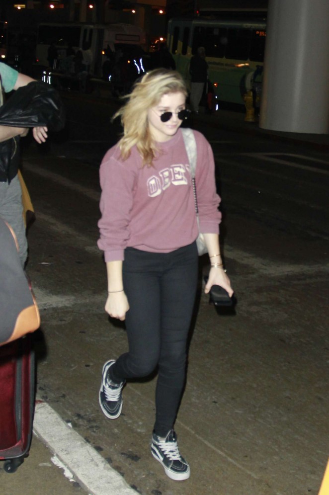 Chloe Moretz in Tight Jeans at LAX Airport