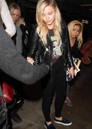 Chloe Moretz - Arriving at LAX Airport in LA