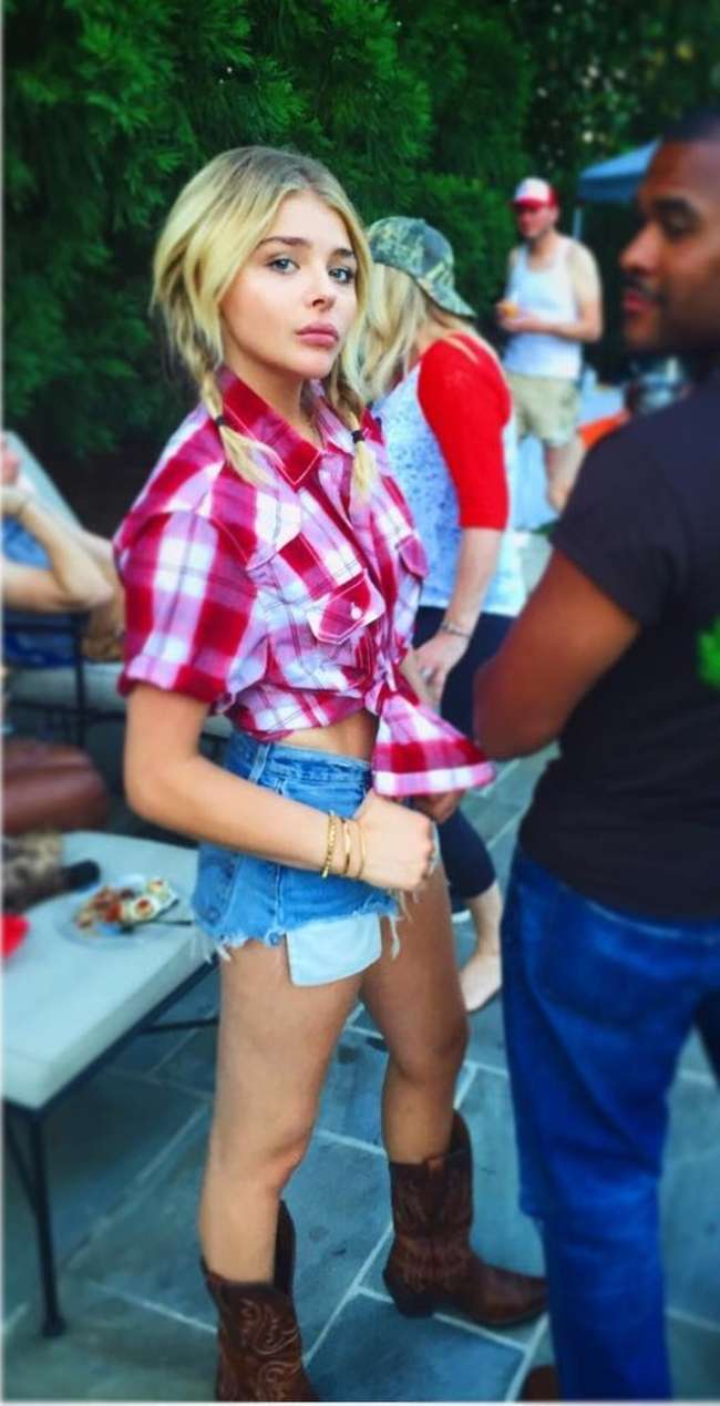 Chloe Moretz Dressed as a Cowgirl - Instagram