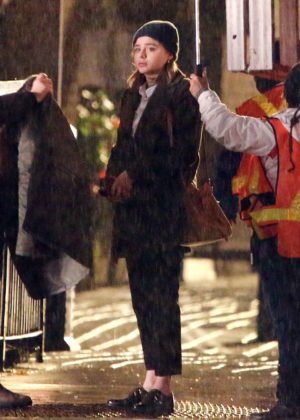 Chloe Moretz - Filming her new movie 'The Widow' in Toronto
