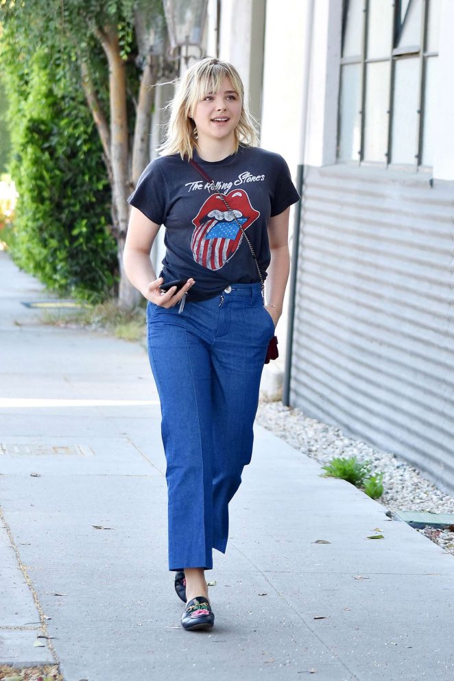 Chloe Moretz goes to a meeting in Beverly Hills