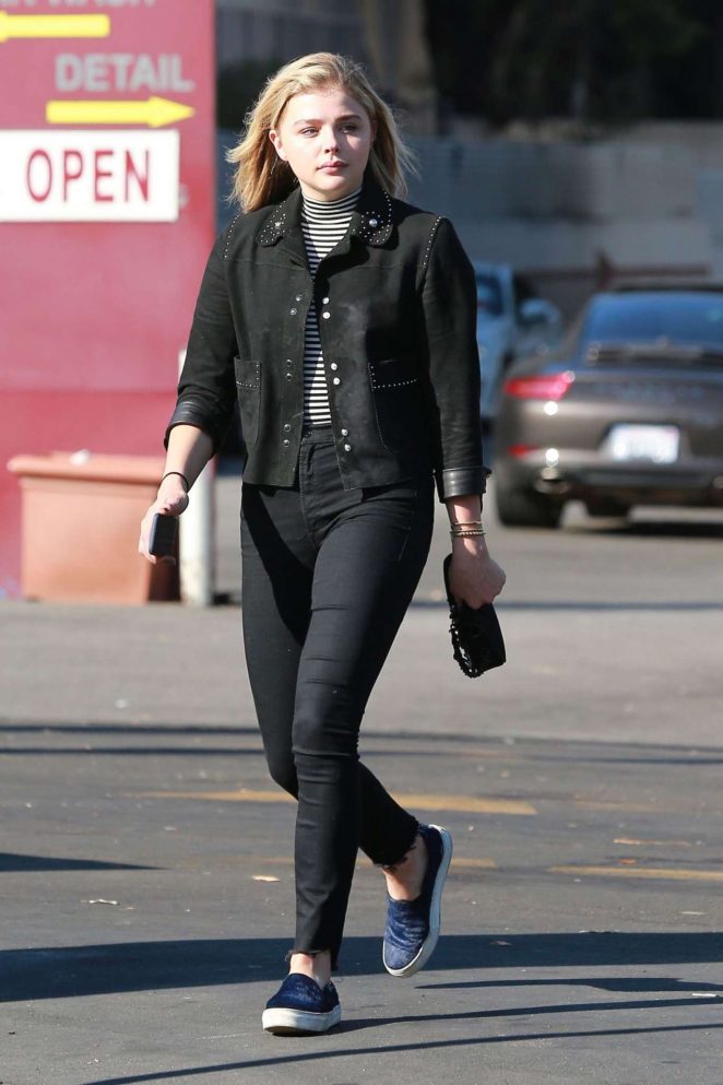 Chloe Moretz in Black Jeans out in West Hollywood