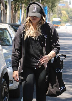 Chloe Moretz in Black Spandex Out in West Hollywood