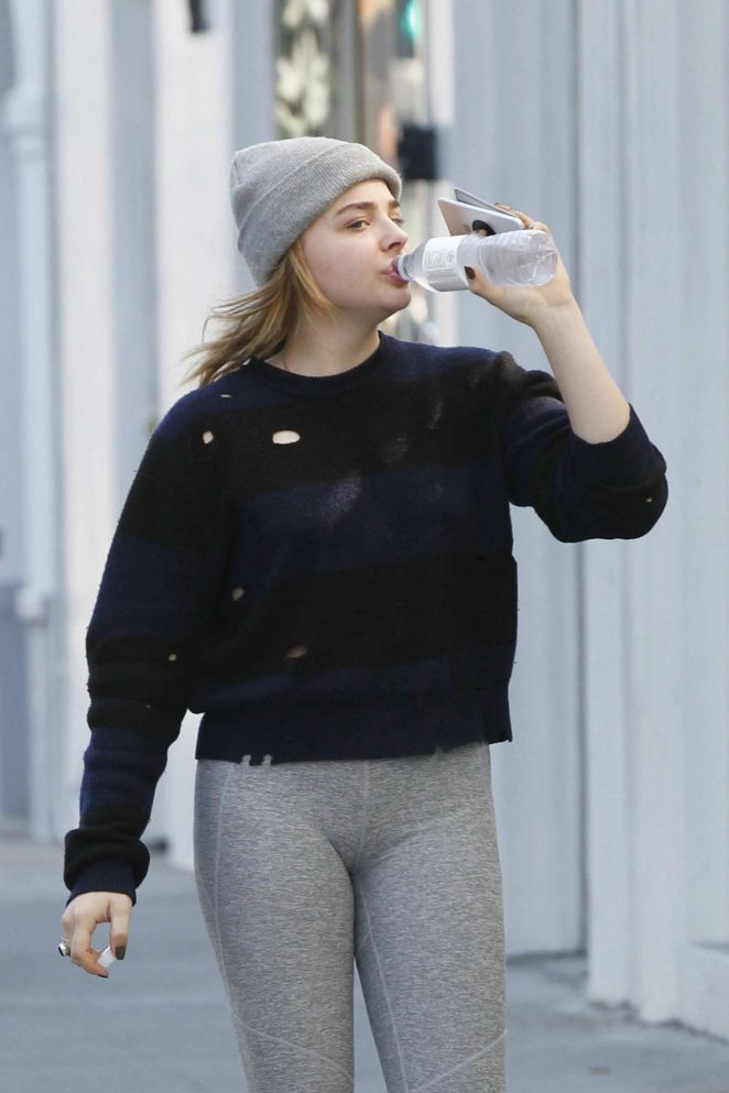 Chloe Moretz in Tights out in Beverly Hills