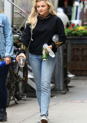 Chloe Moretz on the set of 'Louis C.K. Untitled Film Project' in NYC